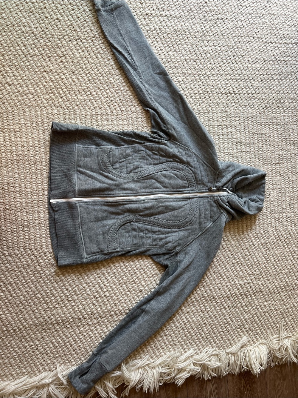 Lululemon Gray Quilted Zip-Up